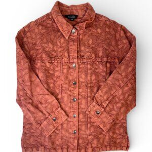 ATTITUDE Jacket Women's M Terracotta Burnt Orange Textured EUC